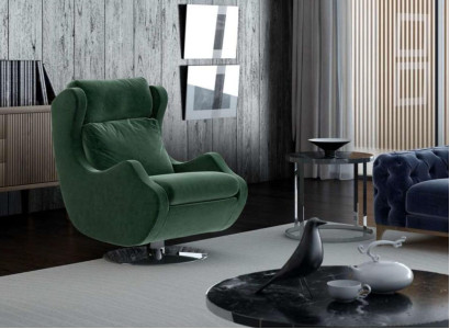 Green Armchair Living room furniture Single Seater Stylish Cocktail Chair Modern